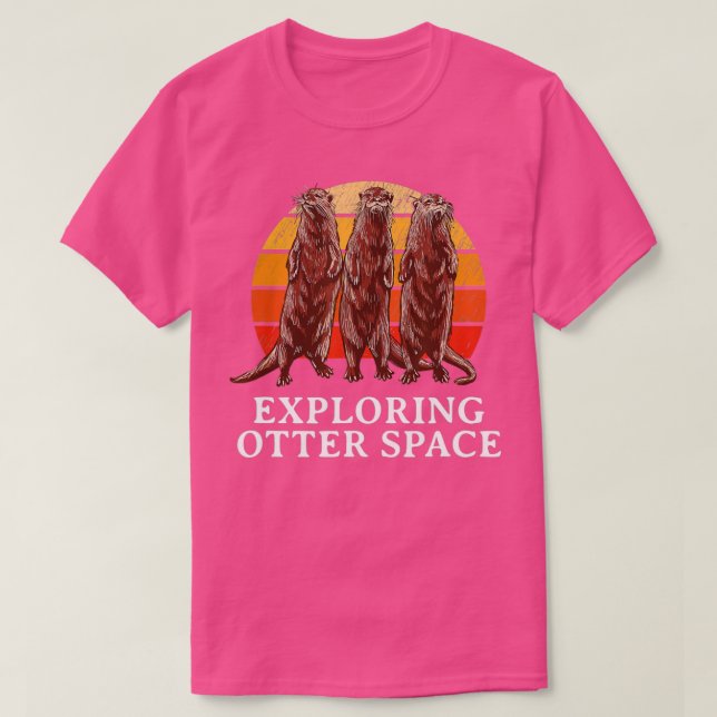T-shirt Découvrir Otter Space Otter Lover Espace Thème Mer (Design devant)