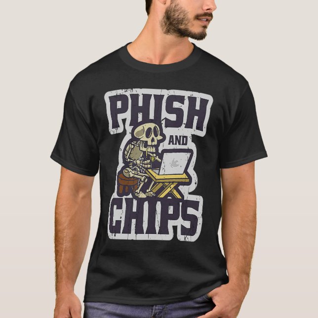 T-shirt Décryptage de phish et de chips (Devant)