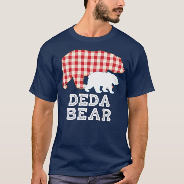 T-shirt Deda Plaid Great Bear Daddy Grand-Père Day (Devant)