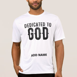 T-SHIRT DÉDIÉ À DIEU PERSONNALISABLE COOL TEXTE NOIR