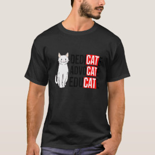 T-shirt Dédié Avocat Éduquer Chat Propriétaire Du Chat Ani