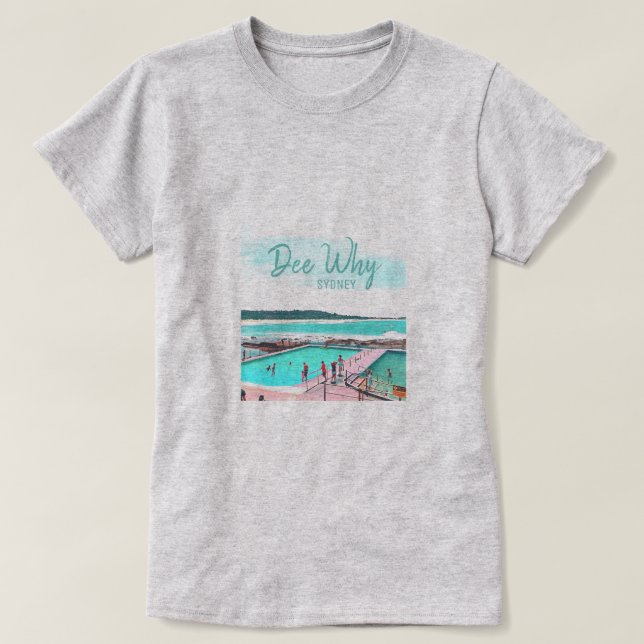 T-shirt Dee Pourquoi Sydney plage Australie Voyage (Design devant)