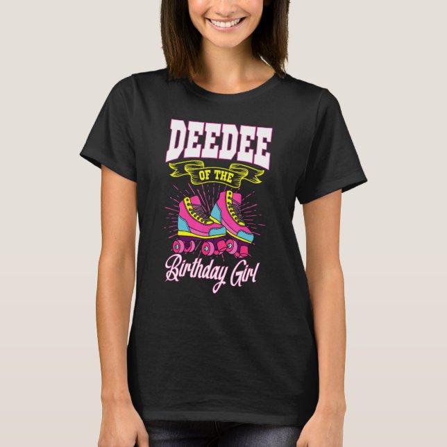 T-shirt Deedee De L'Anniversaire Fille Roller Patins Anniv (Devant)