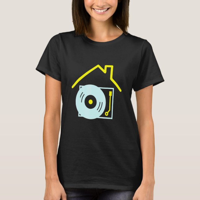 T-shirt Deejay I Love House Music - House Music Dj Turntab (Devant)