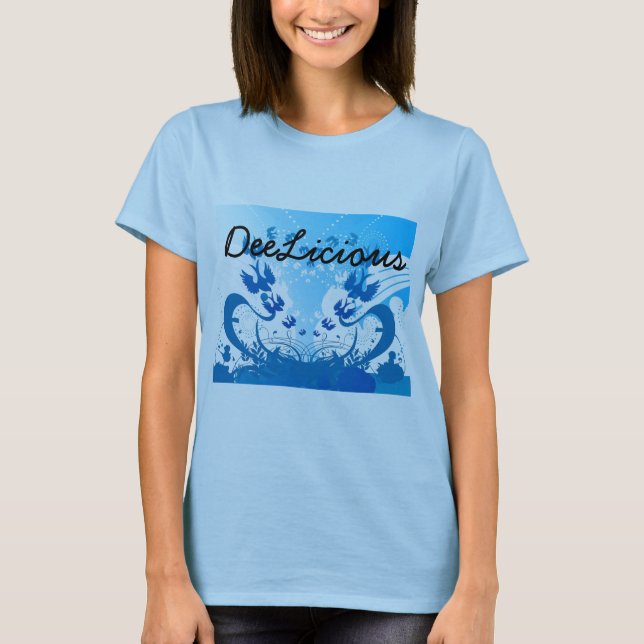 T-shirt DeeLicious bleu/conception T (Devant)