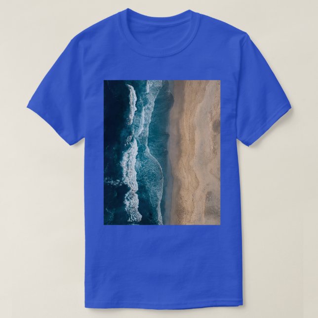 T-shirt Deep Blue Ocean Waves Graphic (Design devant)