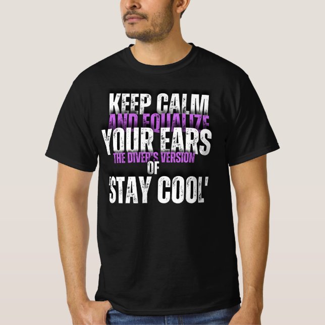 T-shirt Deep Calm : The Diver's Mantra Tee (Devant)