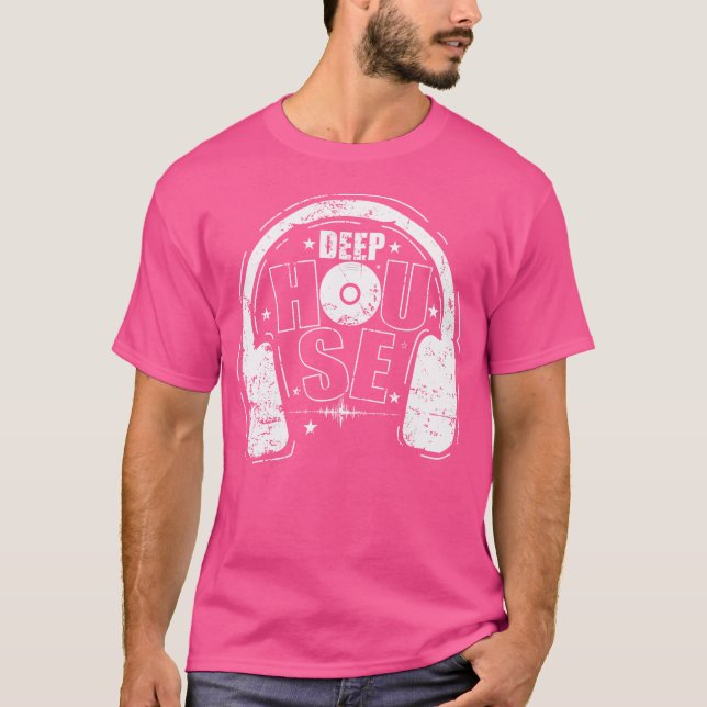 T-shirt Deep House Dance Music Headphones (Devant)