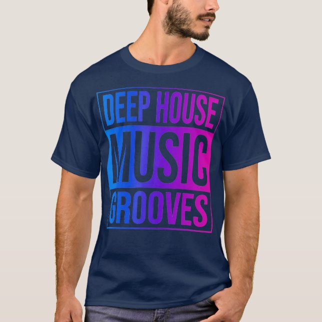 T-shirt Deep House Music - EDM DJ Raver (Devant)