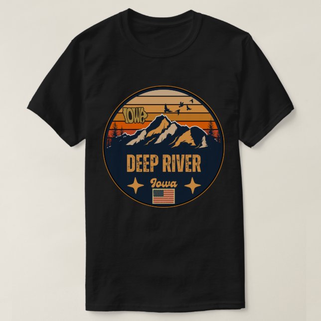T-shirt Deep River, Iowa, États-Unis (Design devant)