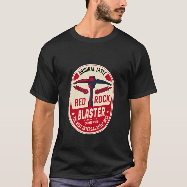 T-shirt Deep Rock Galactic Red Rock Blaster Beer (Devant)