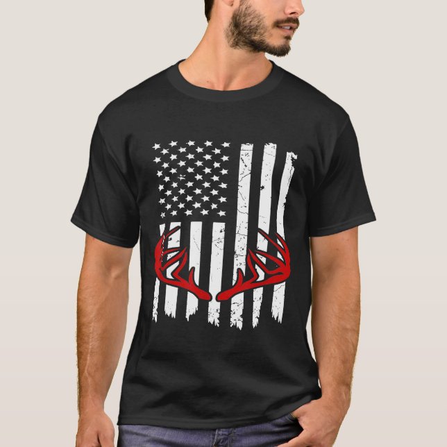 T-shirt Deer Antler Bow Hunt 2020 Tee Whitetail Hunter Ame (Devant)