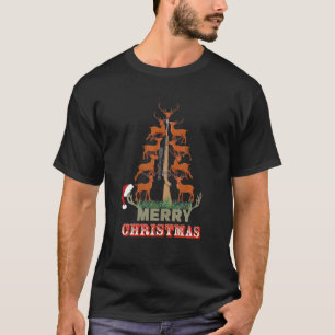 T-shirt Deer Christmas Tree - Love Hunt