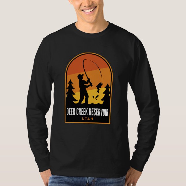 T-shirt Deer Creek Reservoir Utah Fishing (Devant)