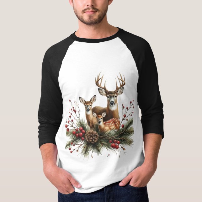 T-shirt Deer Family  (Devant)