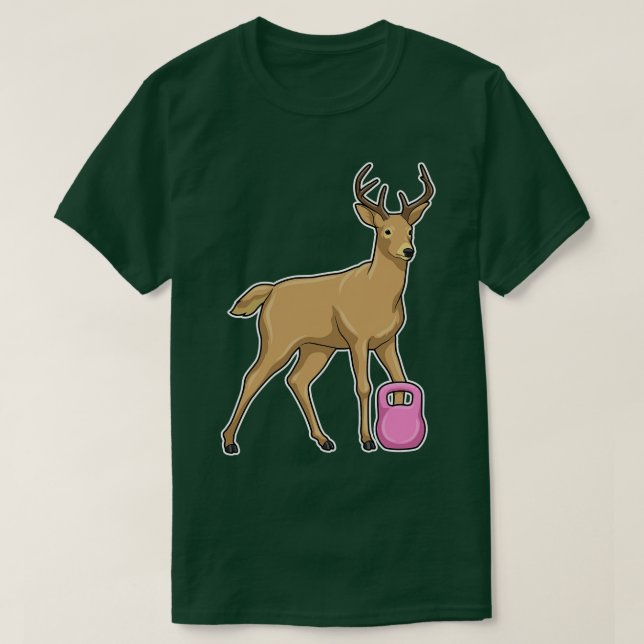 T-shirt Deer Fitness Dumbbell (Design devant)