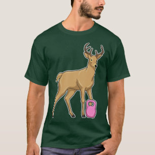 T-shirt Deer Fitness Dumbbell