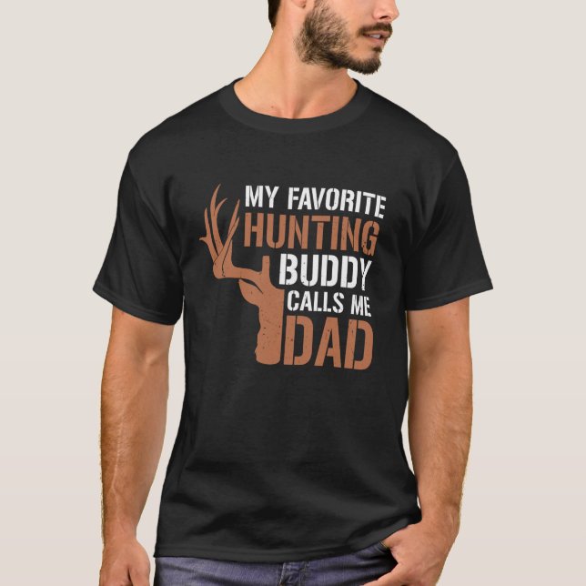 T-shirt Deer Hunter Buddy M'Appelle Papa Drôle Hunter Papa (Devant)