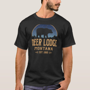 T-shirt Deer Lodge Montana MT Big Sky Country Bear & Mount