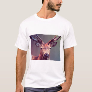 T-shirt Deer Polygons Art Design Graphisme Animal Stag