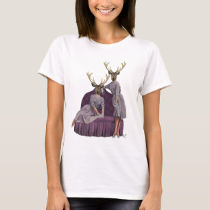 T-shirt Deer Twins in Purple