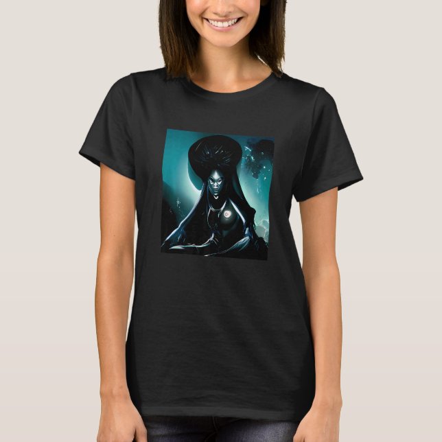 T-shirt Déesse Abstraite Des Ténèbres (Devant)