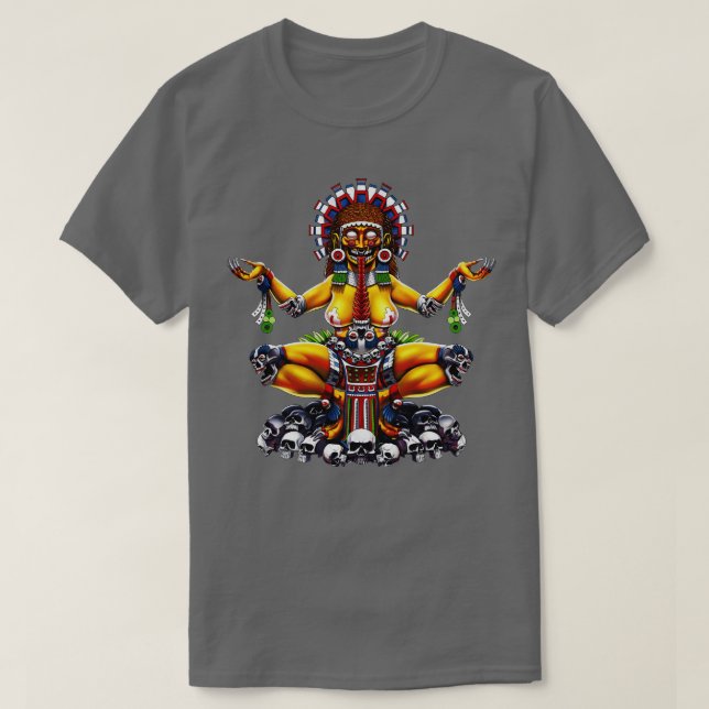 T-shirt Déesse aztèque Tlaltecuhtli (Design devant)