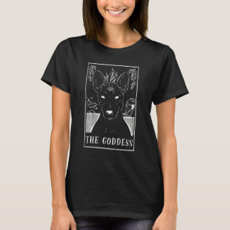T-shirt Déesse Chien Basenji Carte Tarot Pagan Goblincore 