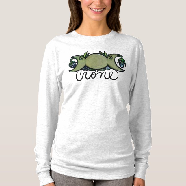 T-shirt Déesse de crone de la lune triple Art païen (Devant)