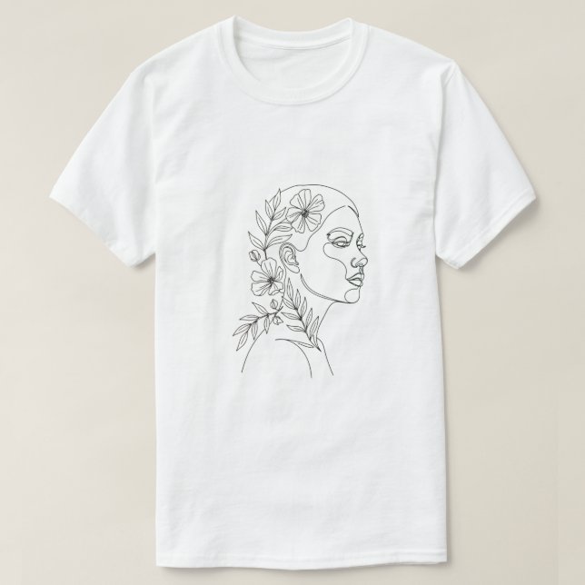 T-shirt Déesse de Spring Line Art (Design devant)