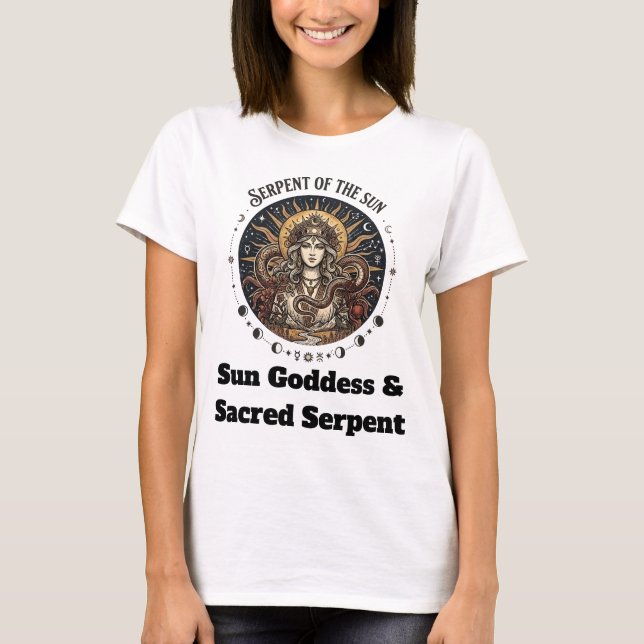 T-shirt Déesse du Soleil & Serpent Sacré (Devant)