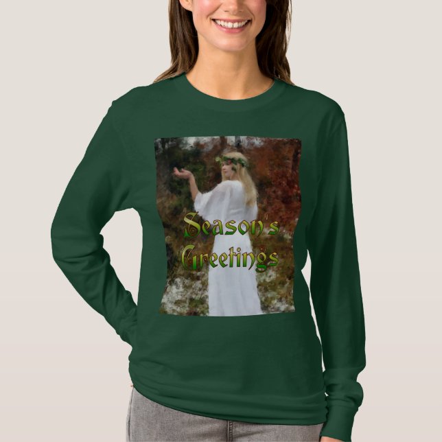 T-shirt Déesse forestière - Bonnes Fêtes (Devant)