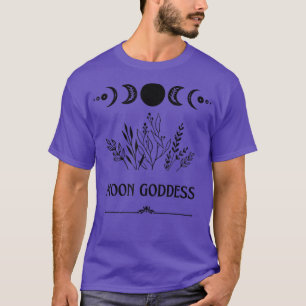 T-shirt Déesse Lune Plante Plante Mystique Lady Wicca Paga