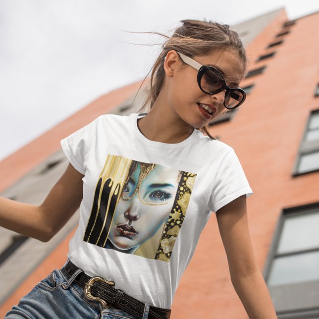T-shirt Déesse Mystique Éthérée en Or (Créateur téléchargé)