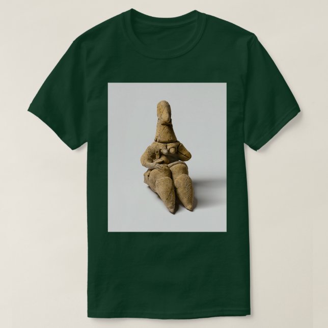 T-shirt Déesse néolithique préhistorique Figurine BigArt (Design devant)