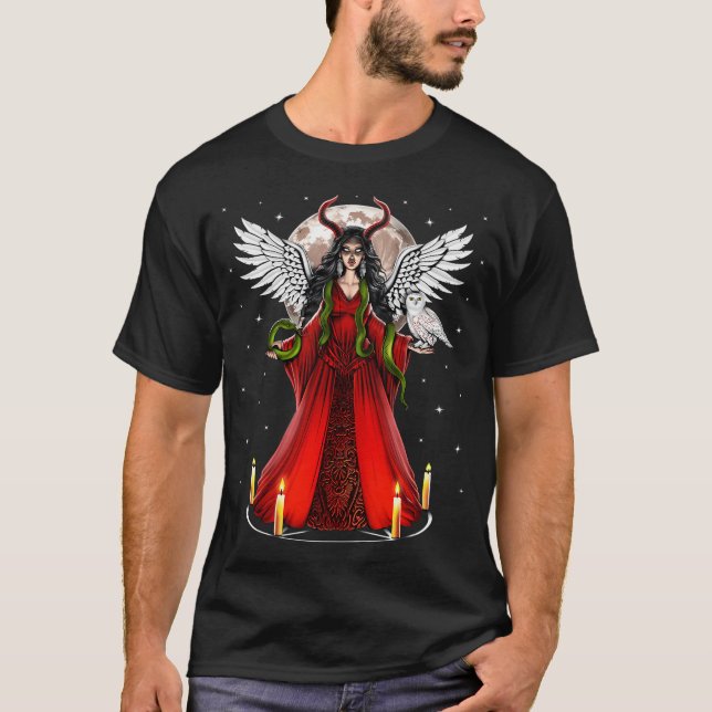 T-shirt Déesse païenne Lilith (Devant)