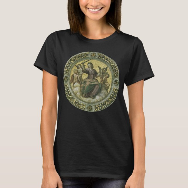 T-shirt Déesse romaine de la justice avec des anges par Ra (Devant)