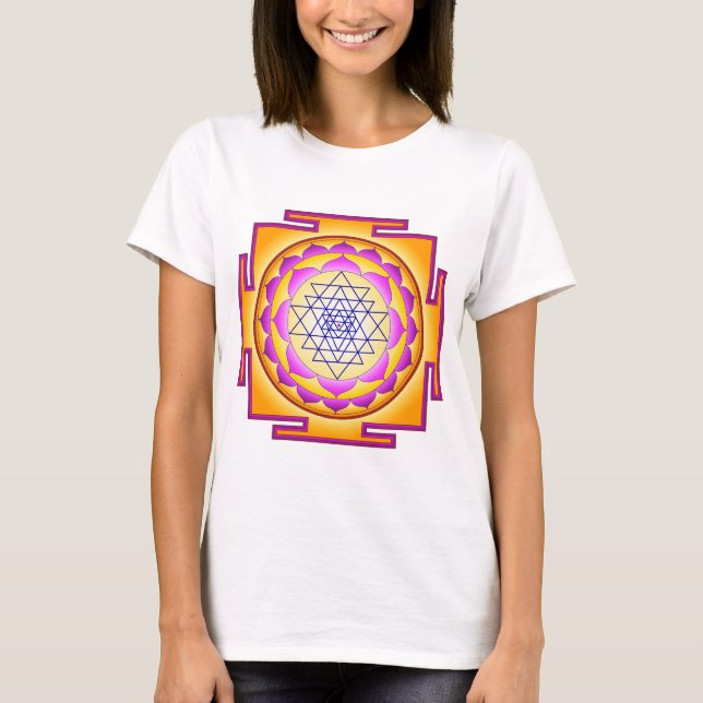 T-shirt Déesse Shri Lalitha Tripura Sundari de Sri Chakra (Devant)