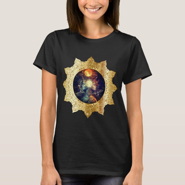 T-Shirt Déesse Soleil Et Lune (Devant)