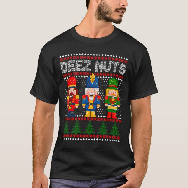 T-shirt Deez Nuds Nutcracker Fun Vilain Noël (Devant)
