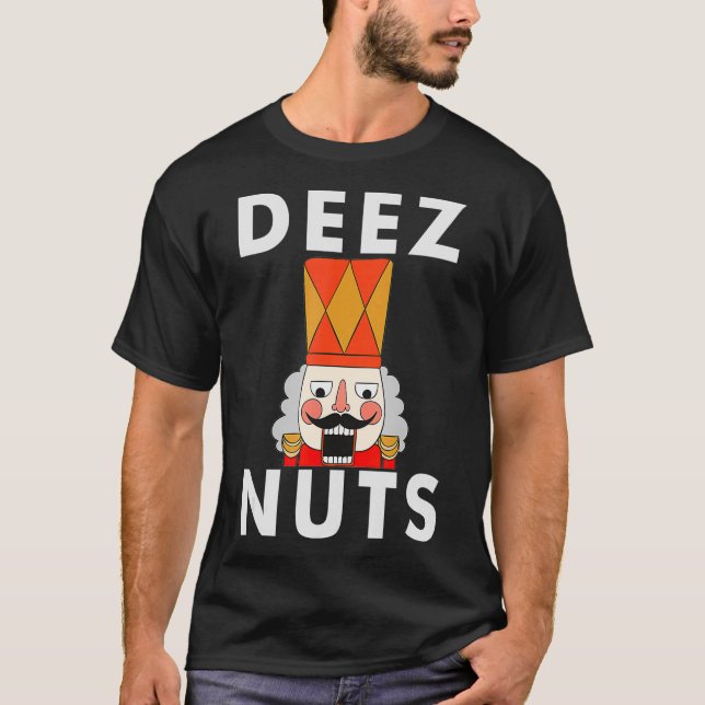 T-shirt Deez Nuts Drôle Noisette de Noël Hommes (Devant)