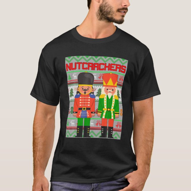 T-shirt Deez Nuts Nutcrackers Soldier Laid Noël (Devant)