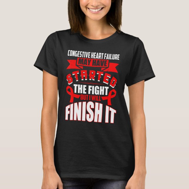 T-shirt Défaillance Cardiaque Congestive Commencé Le Comba (Devant)