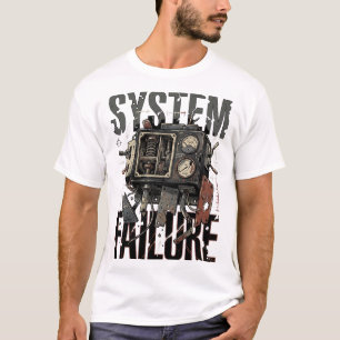T-shirt Défaillance du système Machine rétro Graphique ind