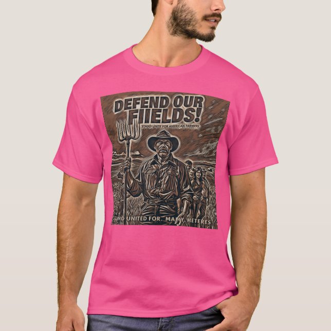 T-shirt Defend our fields - unique (Devant)
