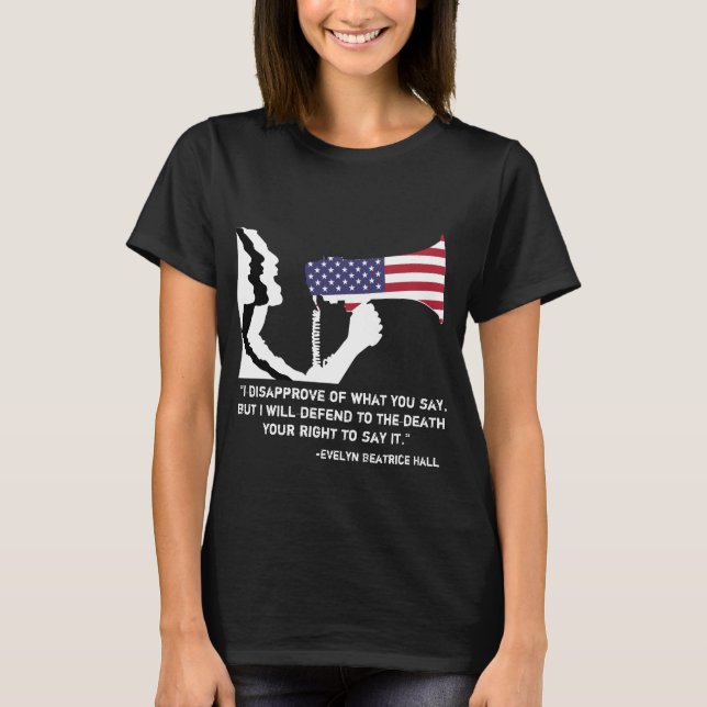 T-shirt Défendez T des femmes de liberté de parole (Devant)