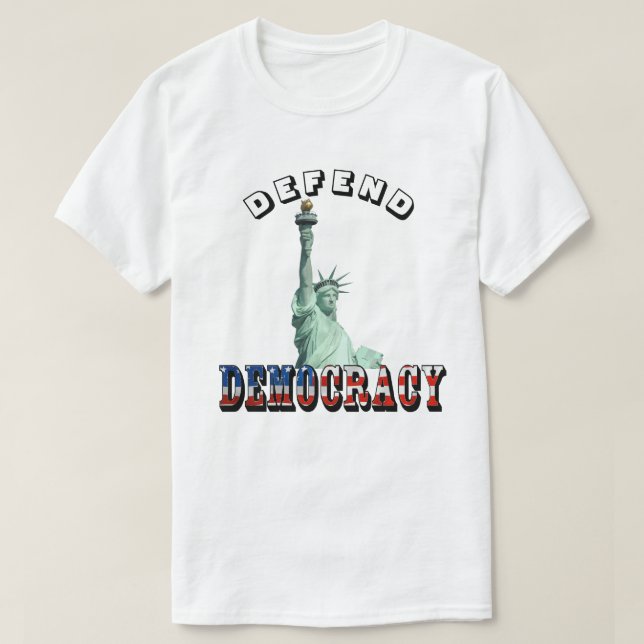 T-SHIRT DÉFENDRE LA DÉMOCRATIE (Design devant)