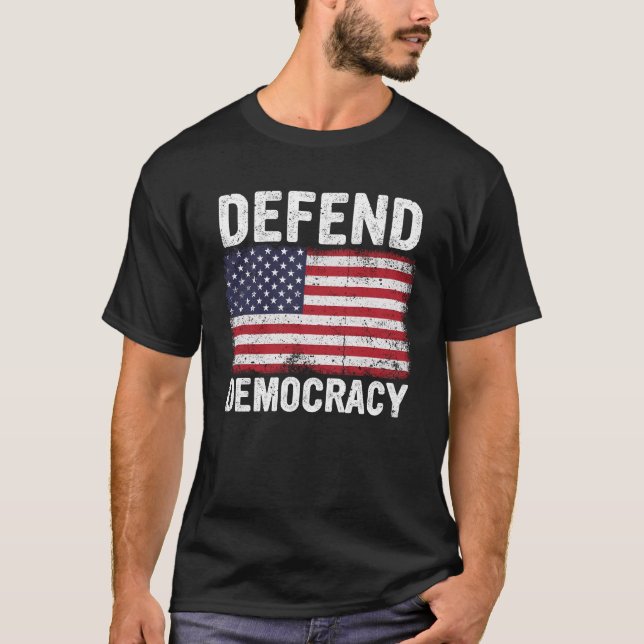 T-shirt Défendre la démocratie protéger les droits de vote (Devant)