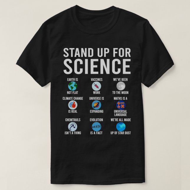 T-shirt Défendre La Science La Terre N'Est Pas Un Vaccin P (Design devant)