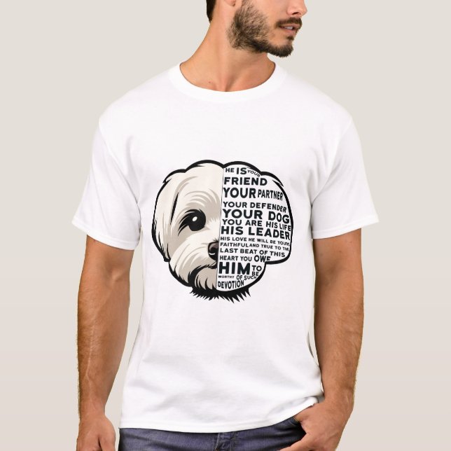 T-shirt Défendre votre maltais (Devant)